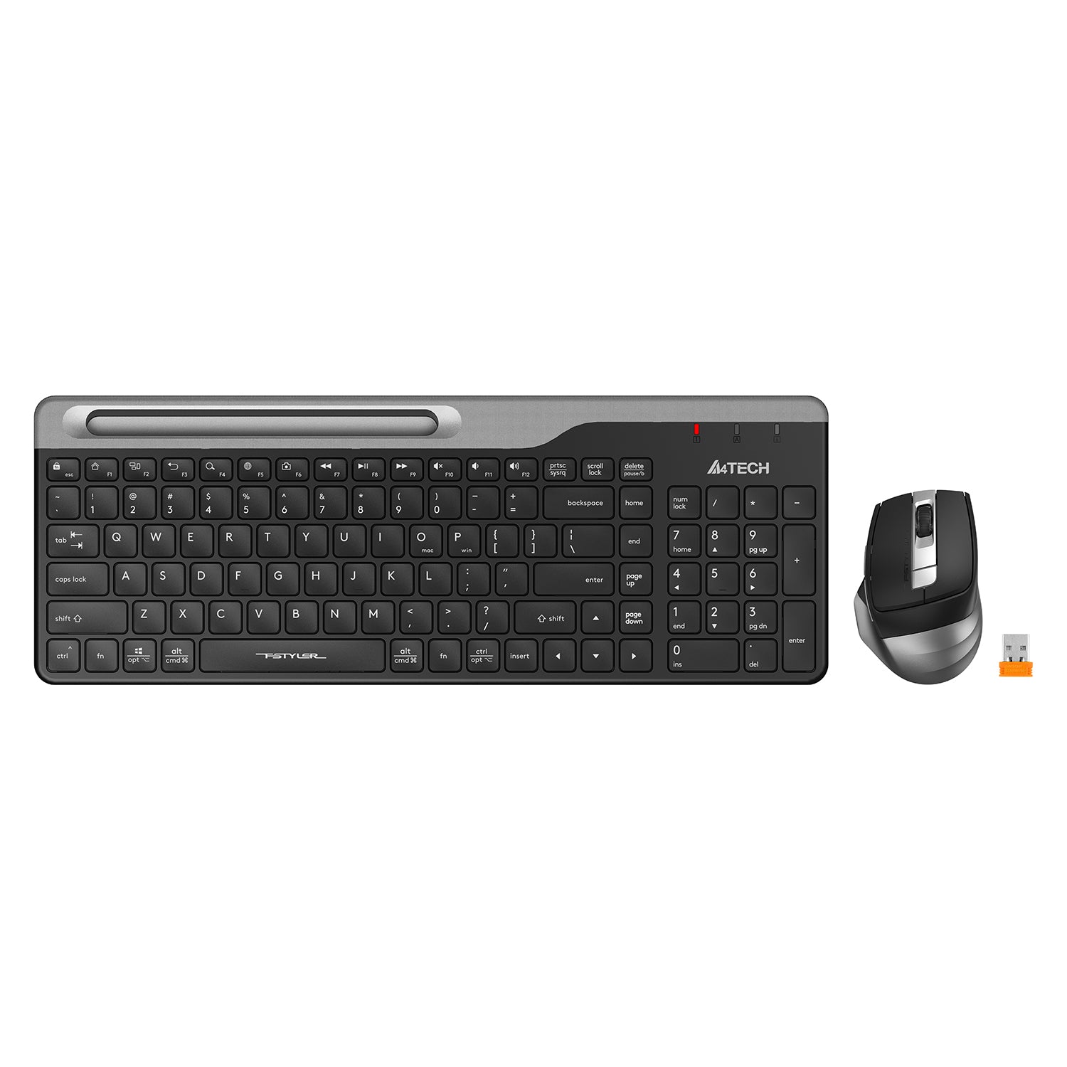 A4Tech FB2535CS Bluetooth & 2.4G Wireless Desktop Set with smooth typing, precise mouse, and elegant design in Pakistan