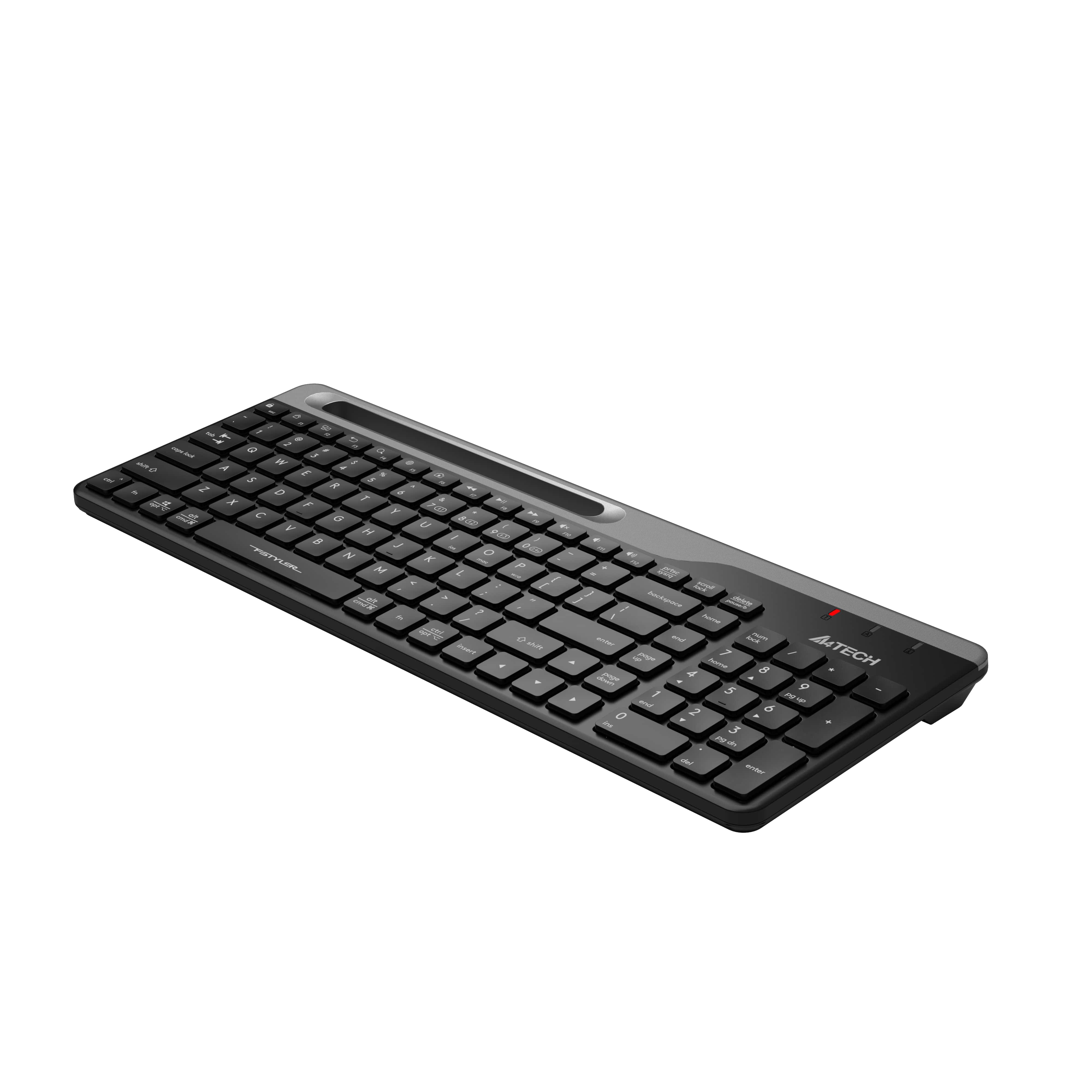 A4Tech FBK25 QuietKey Bluetooth & 2.4G Wireless Keyboard with silent keys, slim design, and smooth typing in Pakistan