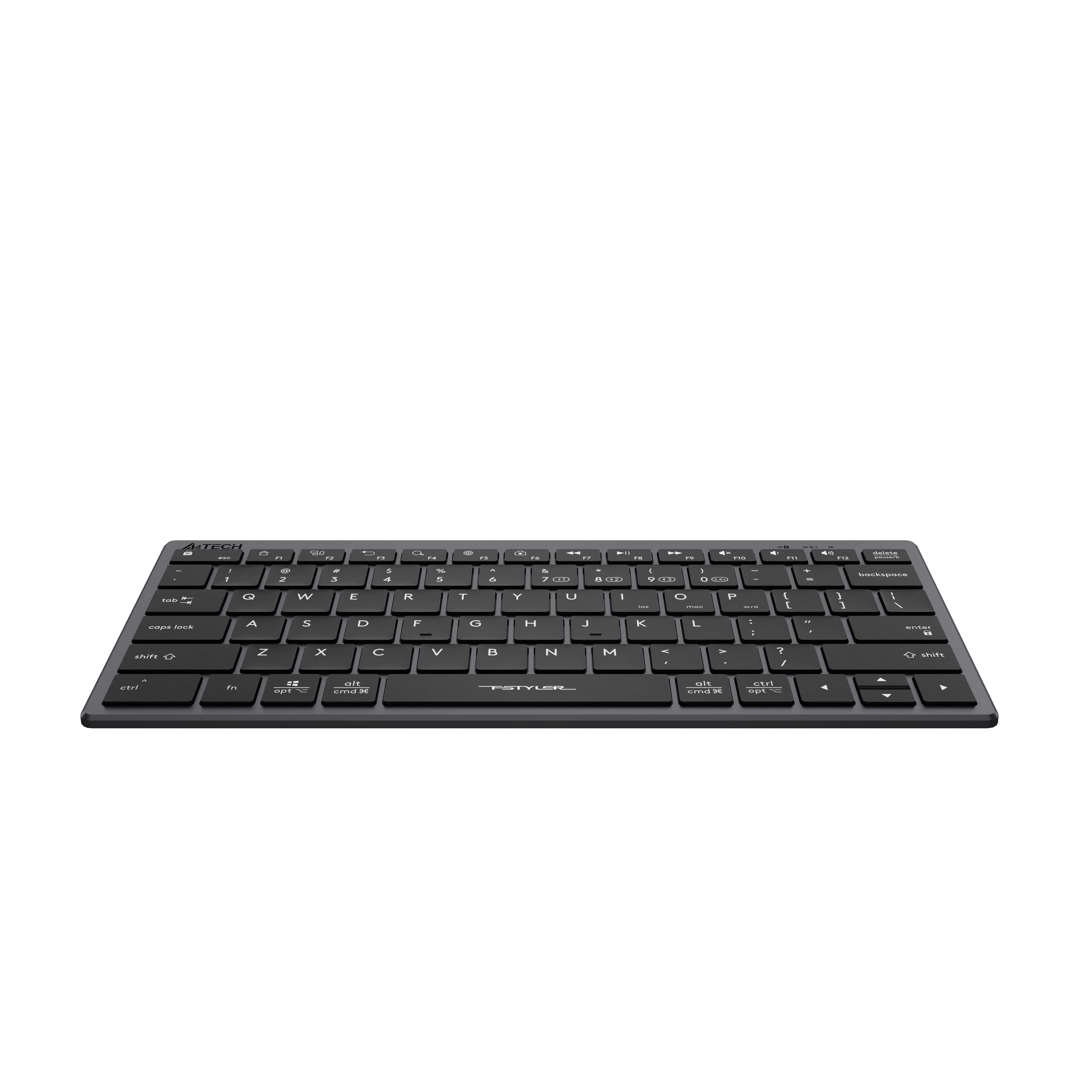 A4Tech FBX51C Bluetooth & 2.4G Wireless Keyboard Black with quiet keys, sleek design, and smooth performance in Pakistan