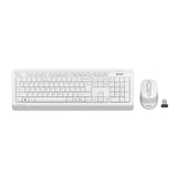 A4Tech FG1010S 2.4G Wireless Desktop Set White with quiet keys, sleek mouse, and durable performance in Pakistan