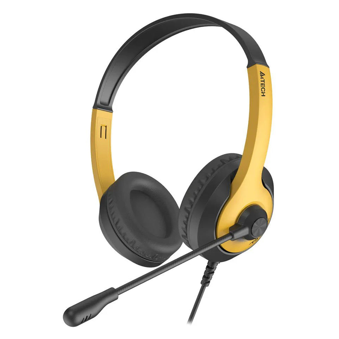 A4Tech FH100U Stereo Headset with clear audio, noise-canceling microphone, and comfortable over-ear design in Pakistan