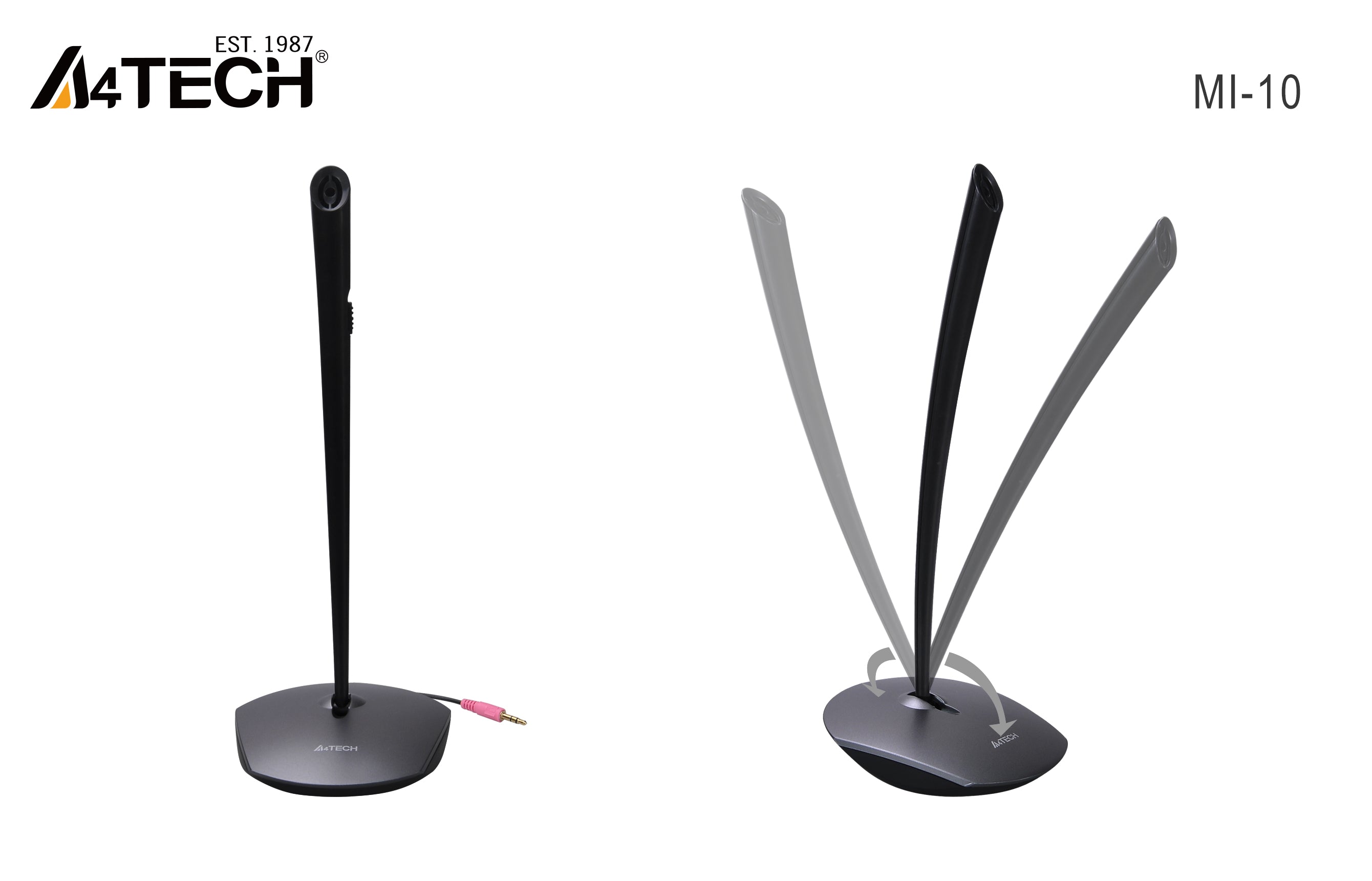 A4Tech MI-10 Desktop Microphone with clear voice pickup, noise reduction, and stable USB connectivity in Pakistan