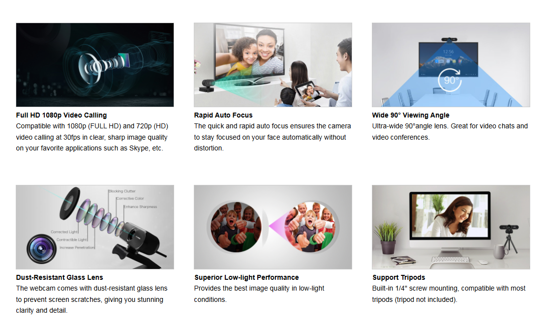 A4Tech PK-980HA Full HD 1080P Webcam Xcessorieshub