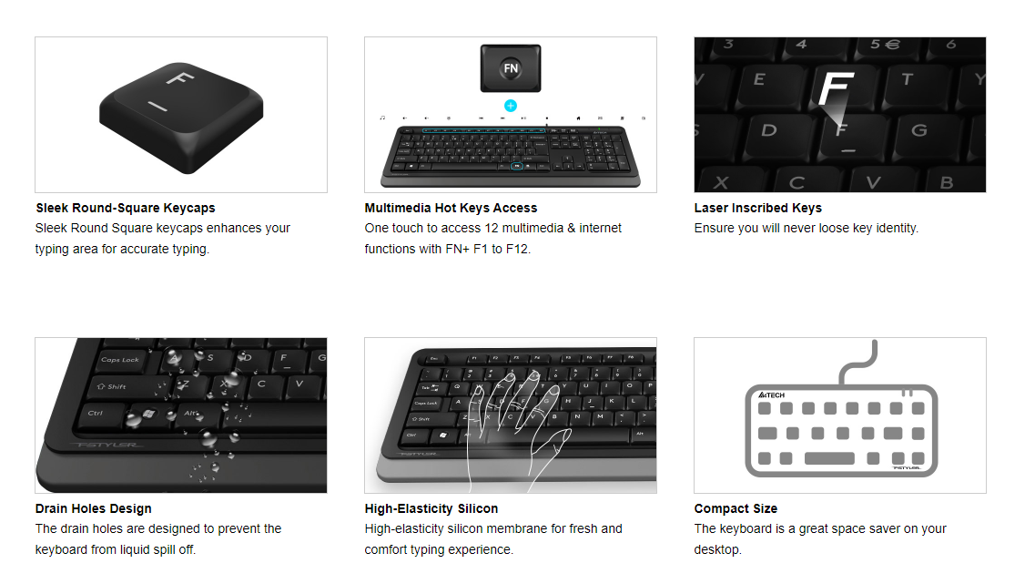 A4Tech FK11 Compact Wired Keyboard Sleek Round-Square Keycaps 10 1 51afd955 7954 46a4 a4e2 a3e119edf2bb