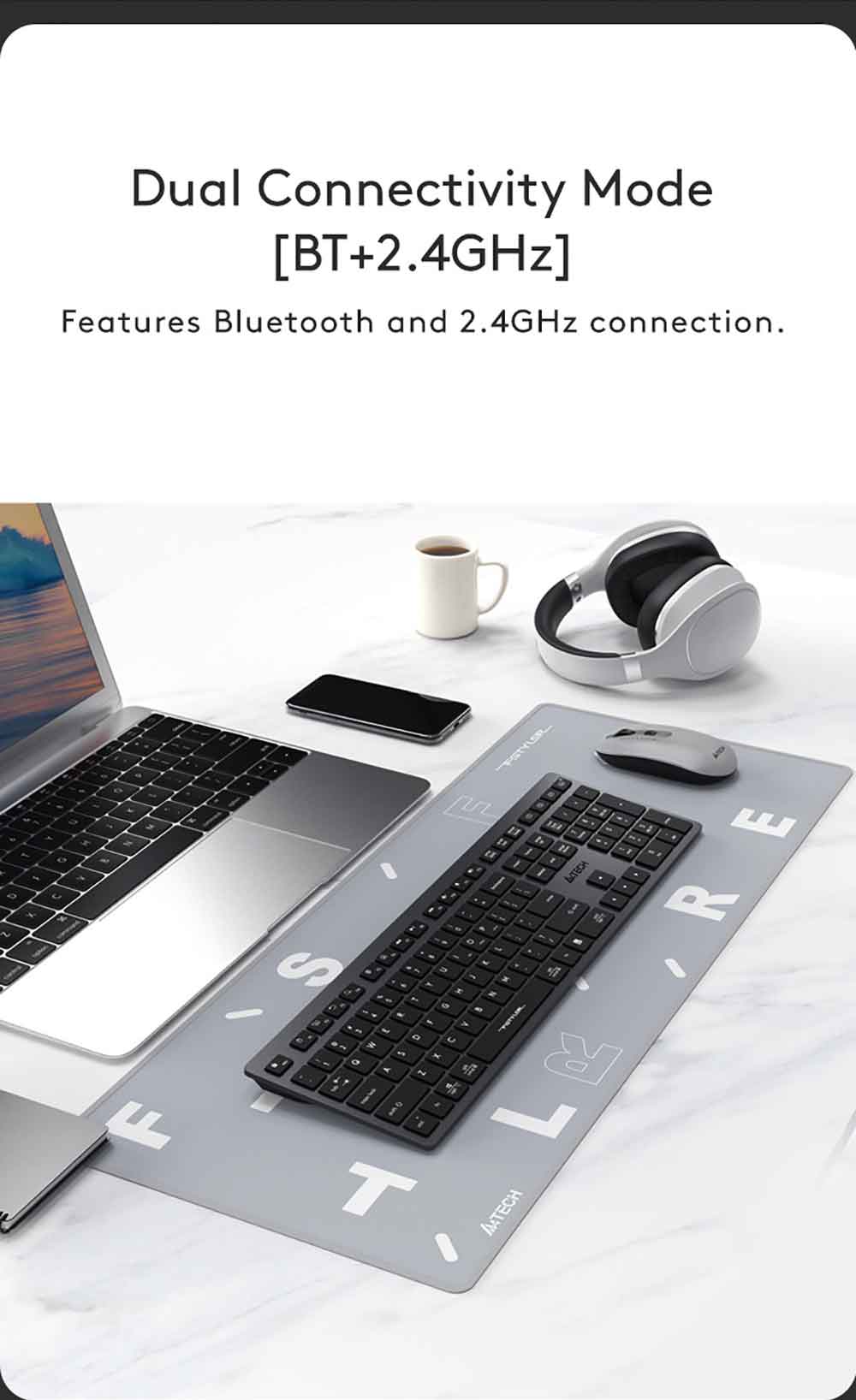 A4Tech FBX50C Bluetooth & 2.4G Wireless Keyboard Slim with Mac Keys Switch up to 4 Devices 37 26e99c039855a267b07ee5aff60810db