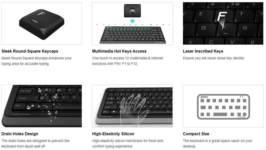 A4Tech FG1112S 2.4G Compact Wireless Keyboard and Mouse Combo Desktop Set Sleek Round-Square Keycaps 25 2 d65f8024 38d9 4575 98c8 bff7b87571db