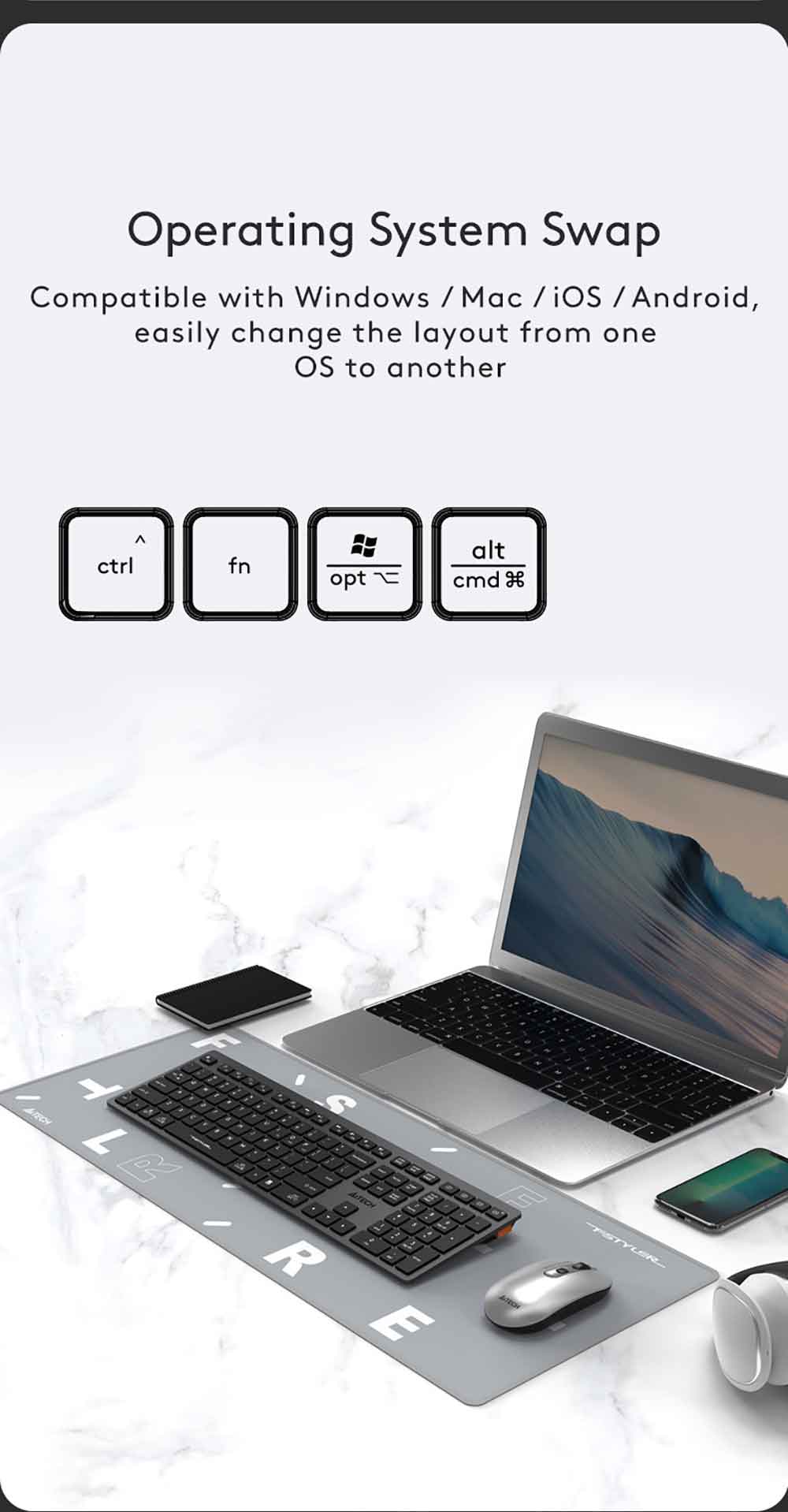 A4Tech FBX50C Bluetooth & 2.4G Wireless Keyboard Slim with Mac Keys Switch up to 4 Devices 39 6cdddcd8e32bceb90ca9702fda02417c