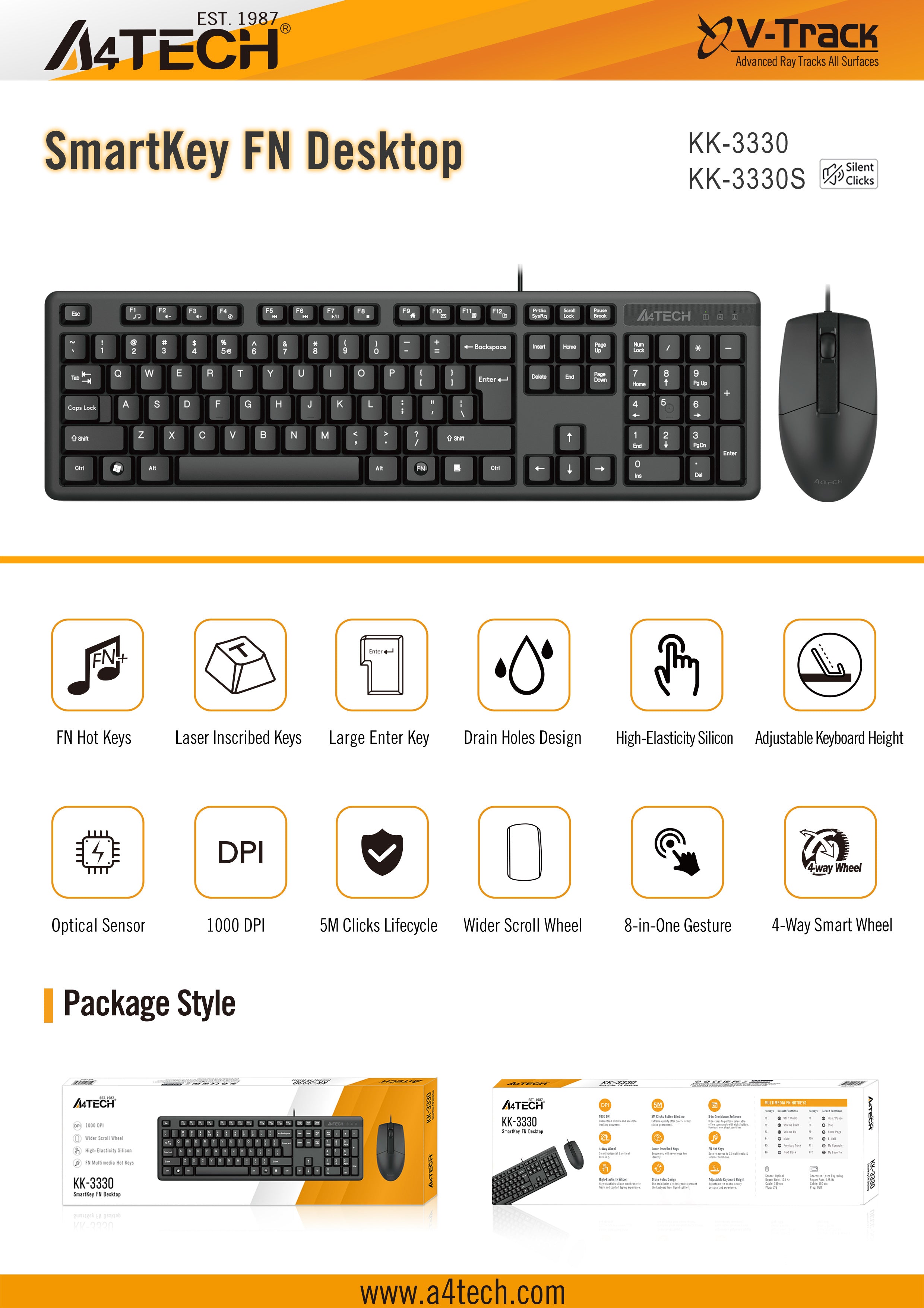 A4Tech KK-3330S Multimedia FN Desktop Wired Keyboard and Mouse Combo 8 84ef293d779fcf07abd8b5e70529aca7