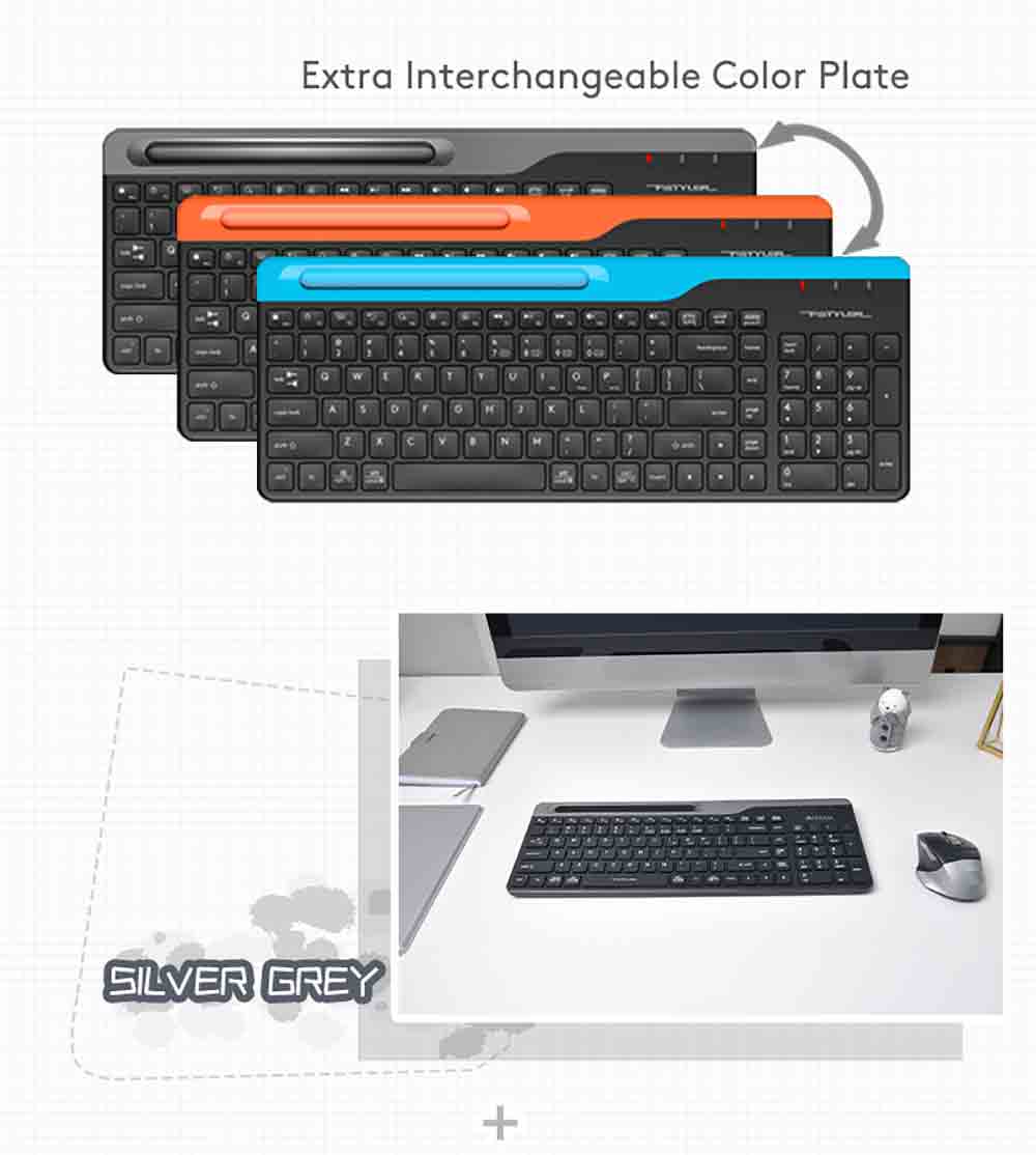 A4Tech FBK25 QuietKey Bluetooth & 2.4G Wireless Keyboard with Phone Holder Multi Devices 56 FBK25 EN PD 20221020 15