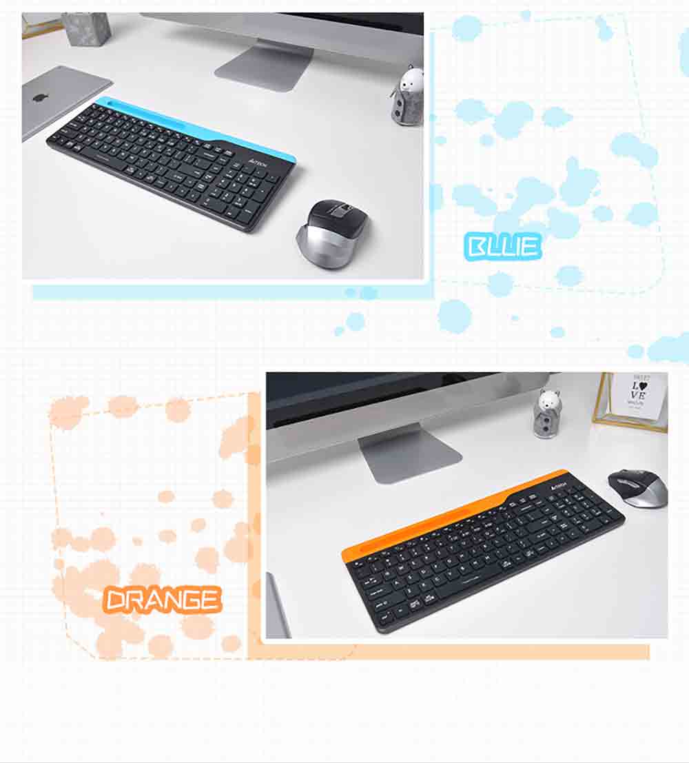 A4Tech FBK25 QuietKey Bluetooth & 2.4G Wireless Keyboard with Phone Holder Multi Devices 57 FBK25 EN PD 20221020 16